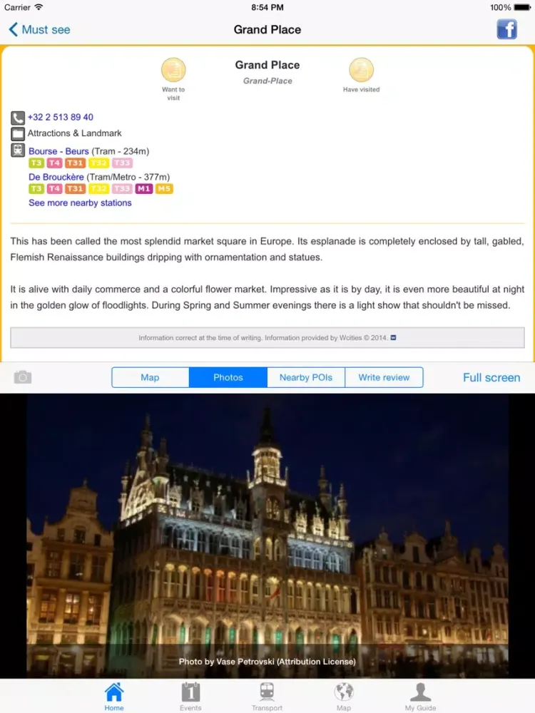 Capturas de tela do Brussels Travel Guide Offline iPad 