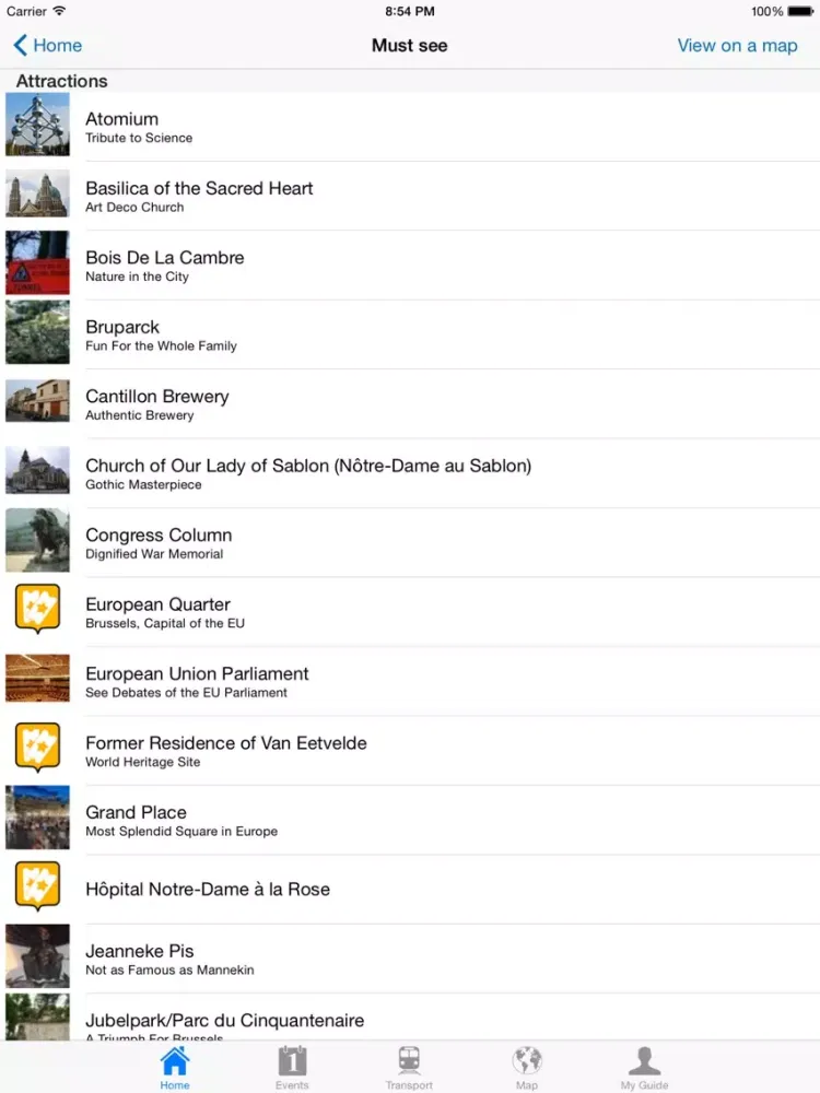 Capturas de tela do Brussels Travel Guide Offline iPad 
