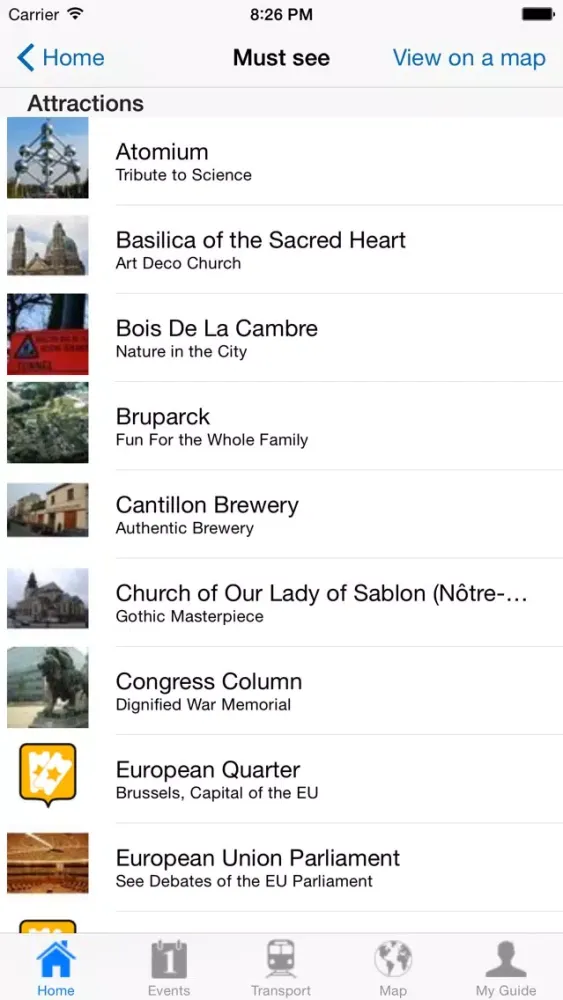 Capturas de tela do Brussels Travel Guide Offline