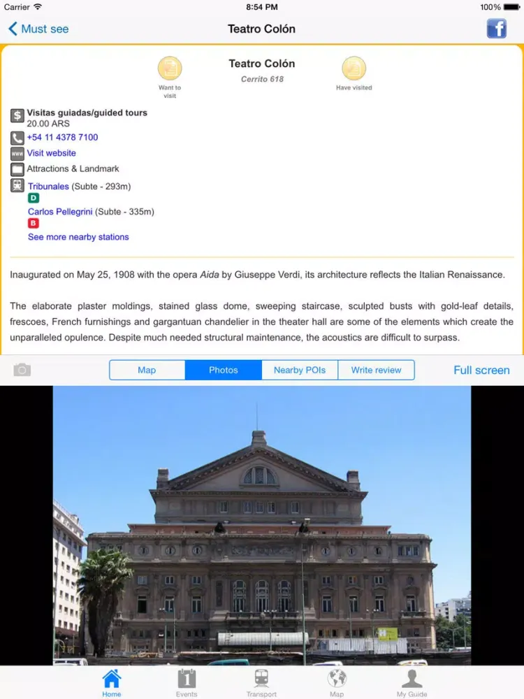 Captures d'écran de Buenos Aires Travel Guide Offline iPad 