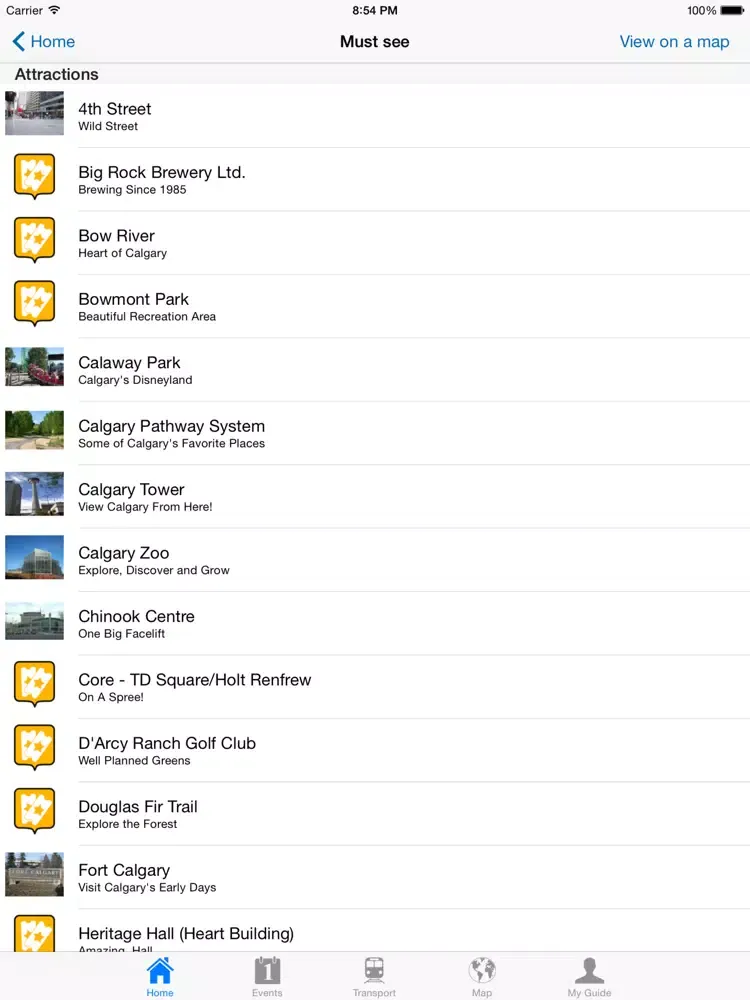 Calgary Travel Guide Offline iPad  Screenshots