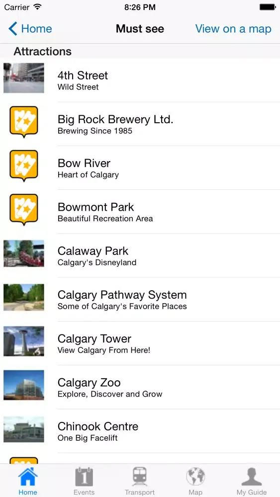 Calgary Travel Guide Offline Screenshots