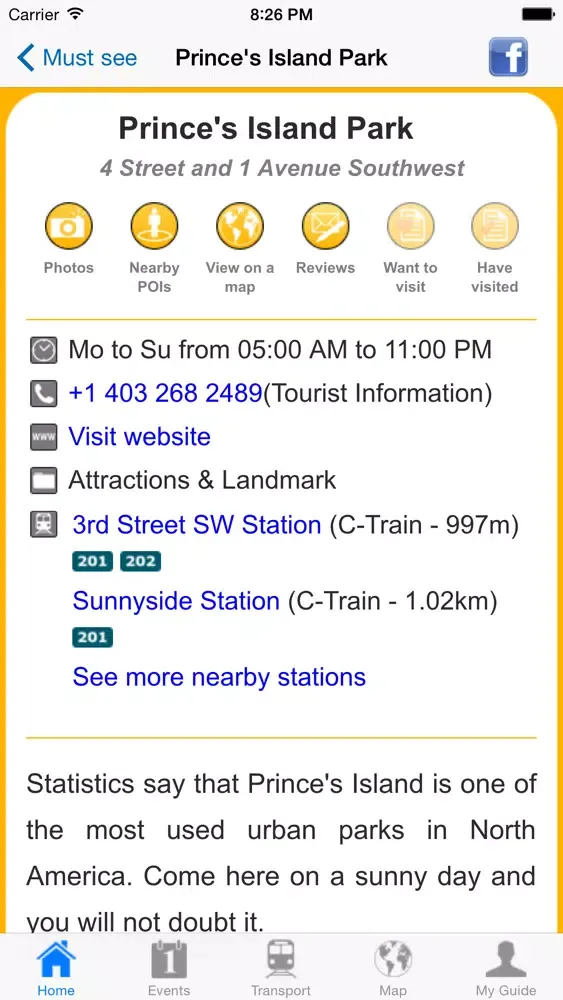 Calgary Travel Guide Offline Screenshots
