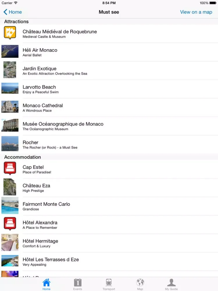 Monaco Travel Guide Offline iPad  스크린샷