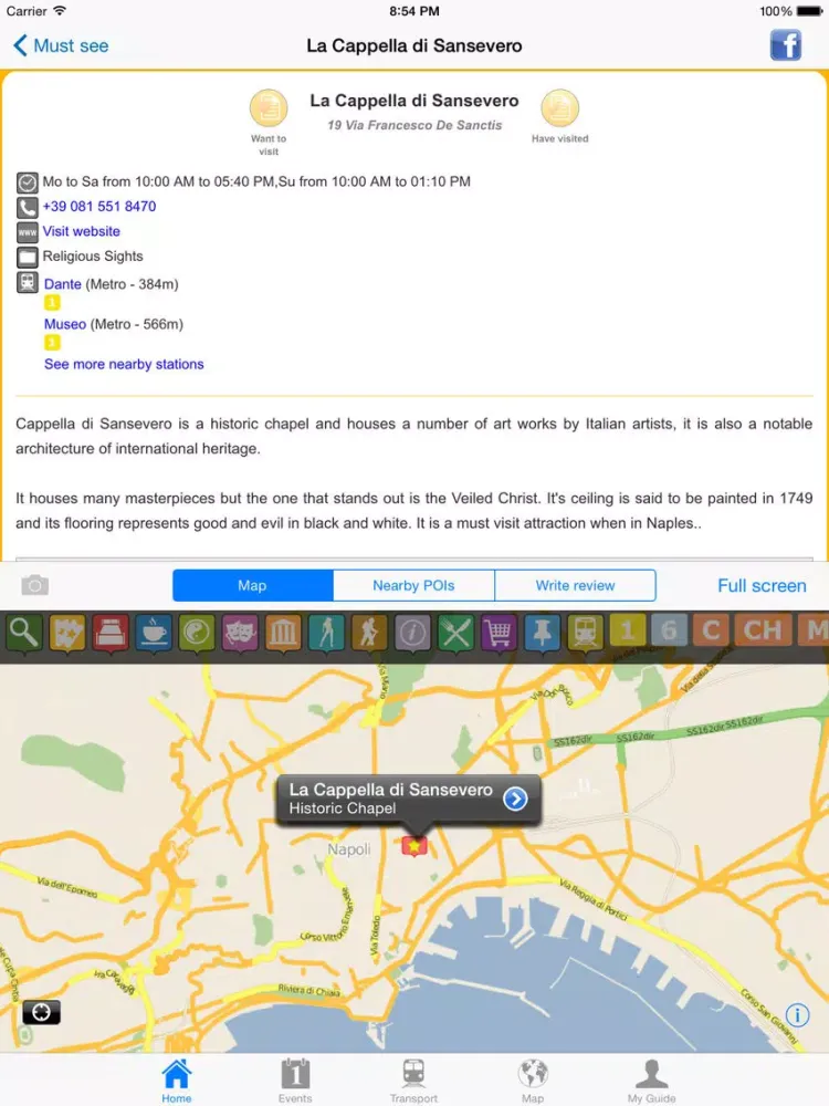 Capturas de tela do Naples Travel Guide Offline iPad 