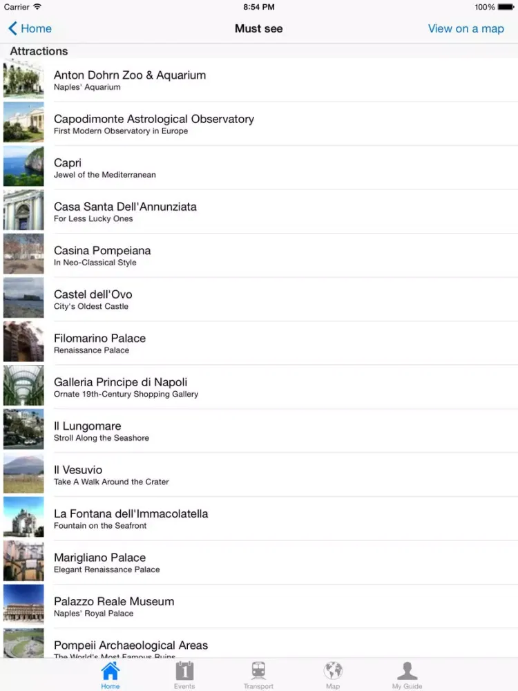 Capturas de tela do Naples Travel Guide Offline iPad 