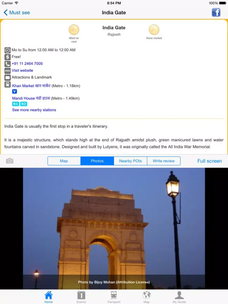 Screenshot di New Delhi Travel Guide Offline iPad 