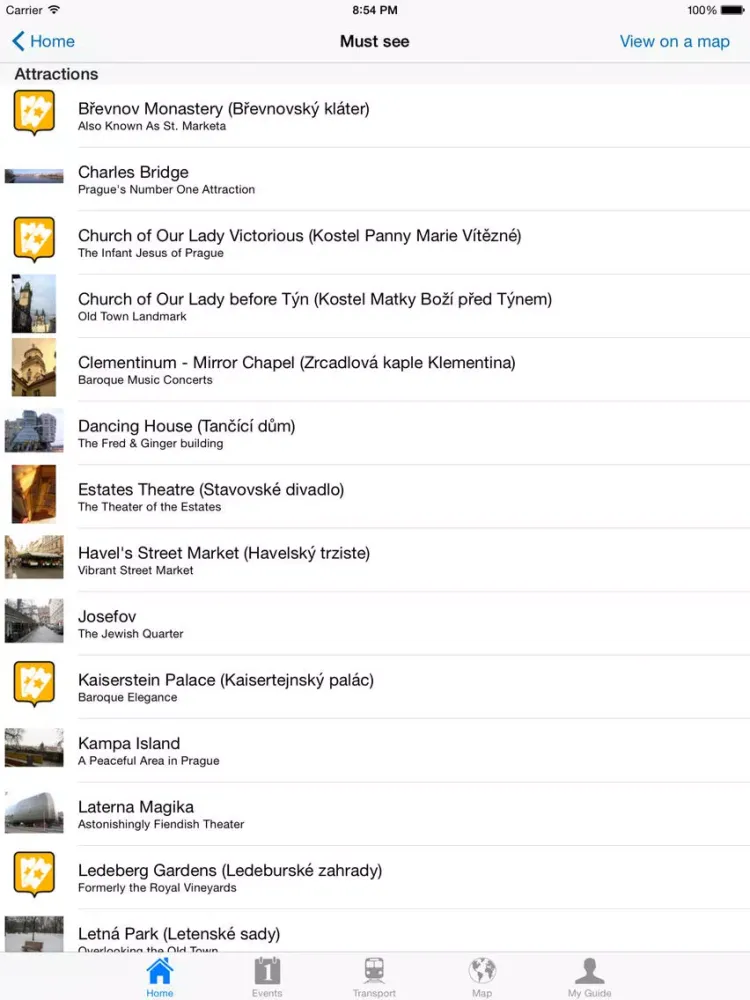 Prague Travel Guide Offline iPad 应用截图