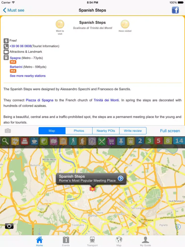 Rome Travel Guide Offline iPad 應用截圖