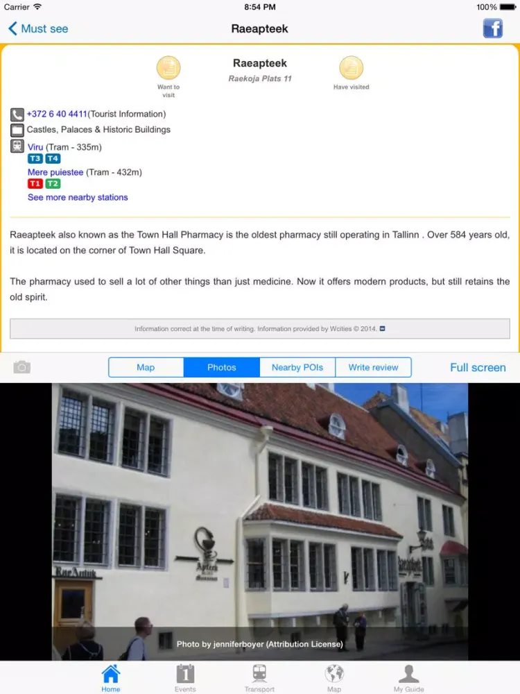 Ảnh chụp màn hình của Tallinn Travel Guide Offline iPad 
