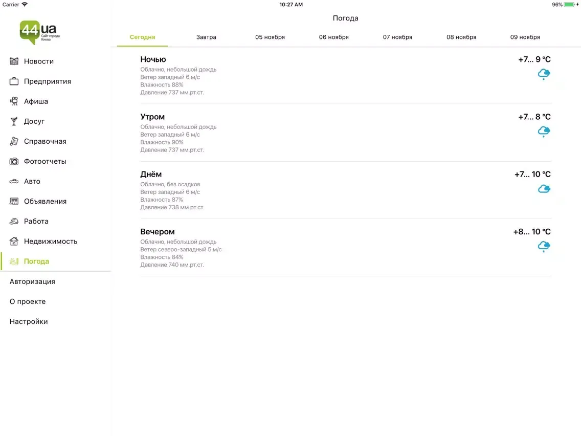 ภาพหน้าจอของ Киев City Guide iPad 