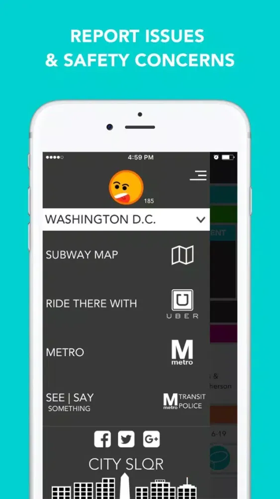 CitySlqr: DC Metro WMATA Transit & Travel App應用截圖