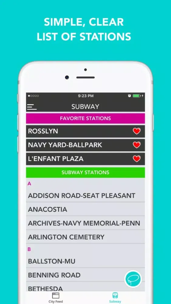 CitySlqr: DC Metro WMATA Transit & Travel App應用截圖
