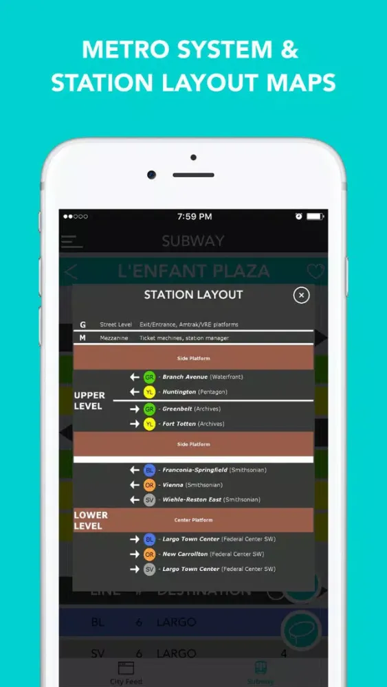 CitySlqr: DC Metro WMATA Transit & Travel App應用截圖