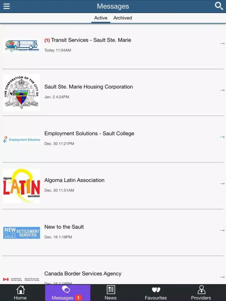 Sault Connect iPad  Screenshots