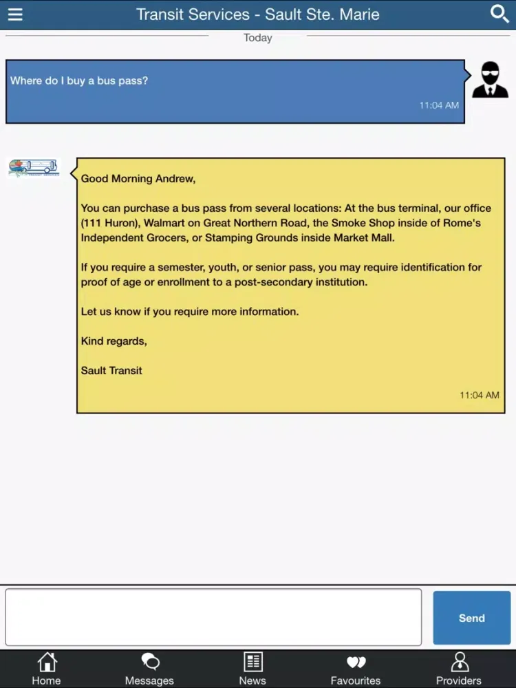 Sault Connect iPad  Screenshots