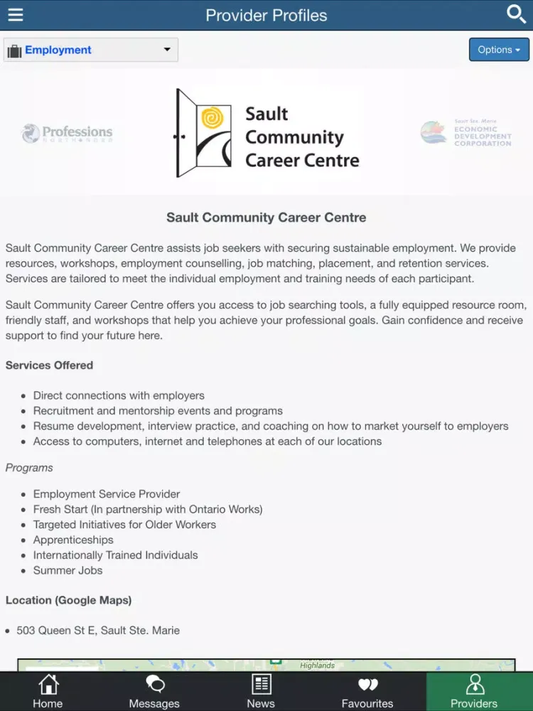 Sault Connect iPad  Screenshots
