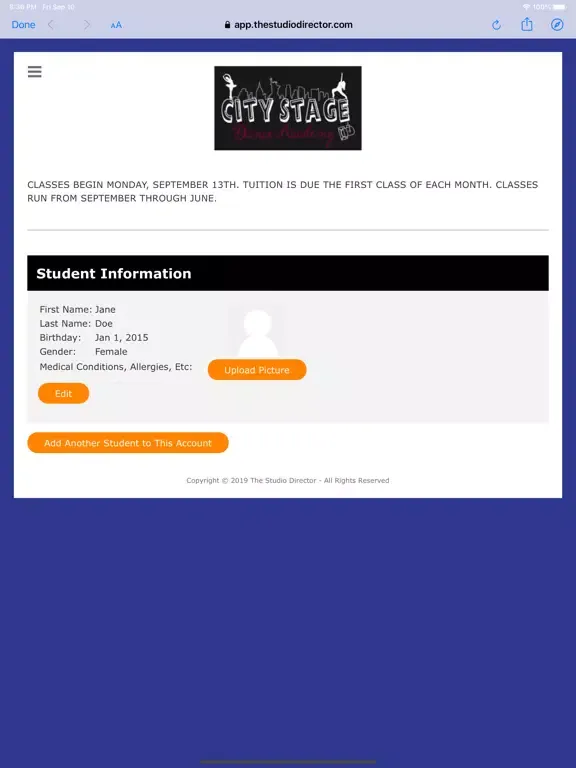 City Stage Dance Academy iPad 应用截图