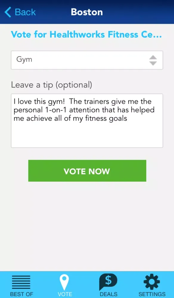 Zrzuty ekranu A-List by CityVoter, Find the Best Local Businesses, Restaurants, and Discounted Deals in Your Neighborhood