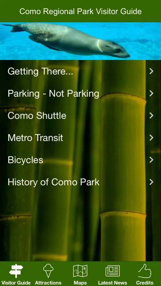 Como Park Visitor Guide Screenshots