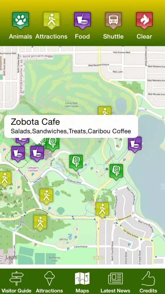 Como Park Visitor Guide Screenshots