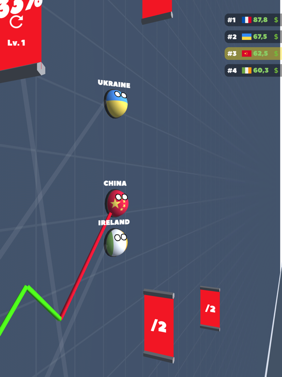 Capturas de pantalla de Countryball Race iPad 
