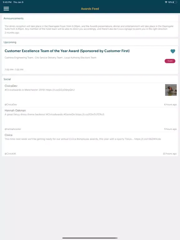 Civica Conference iPad  Screenshots