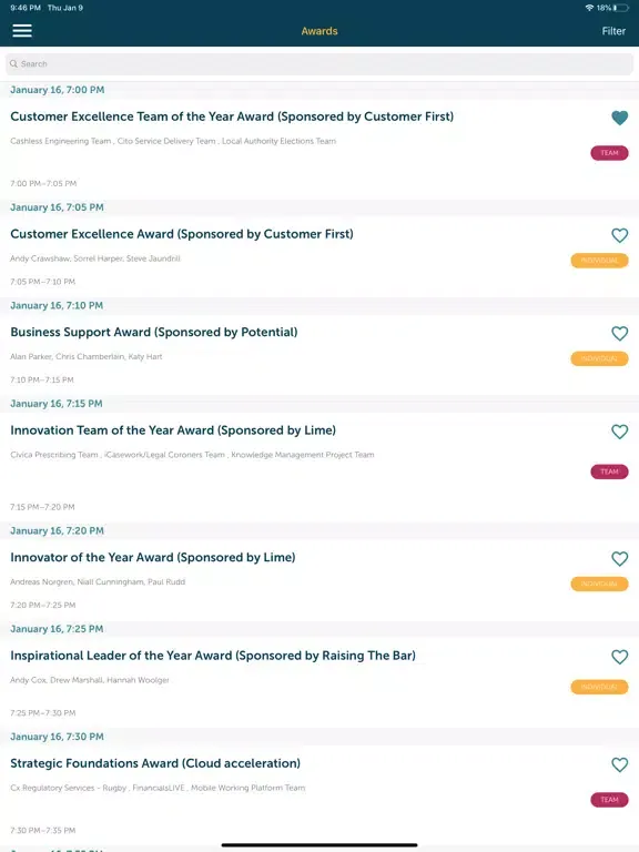 Civica Conference iPad  Screenshots
