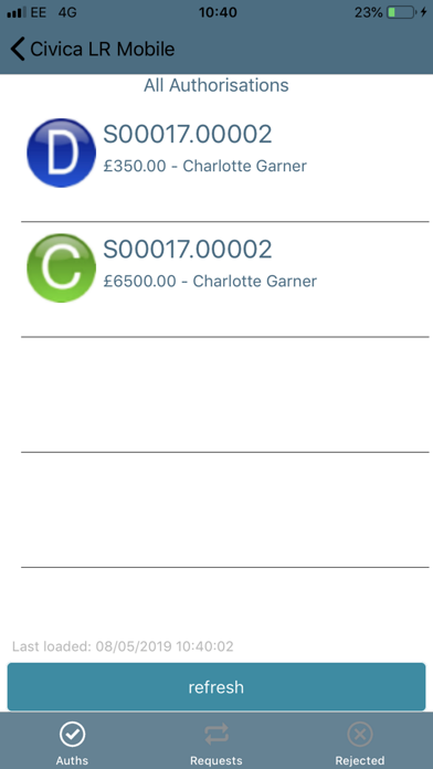 Civica LR Mobile Screenshots