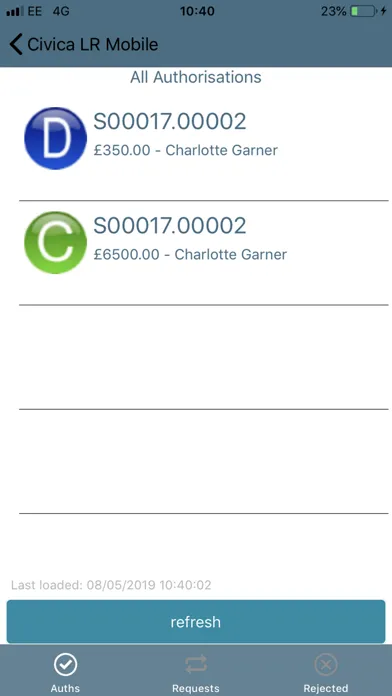 Civica LR Mobile Screenshots