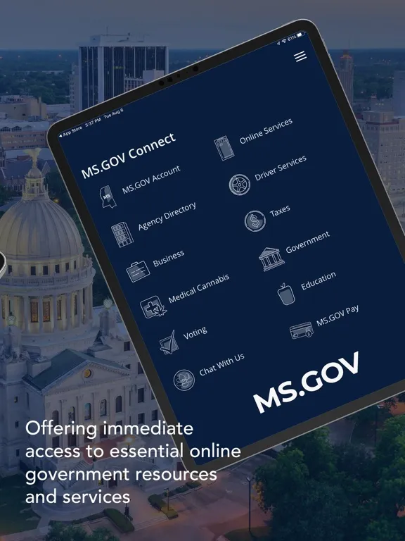 MS.GOV Connect iPad  Screenshots