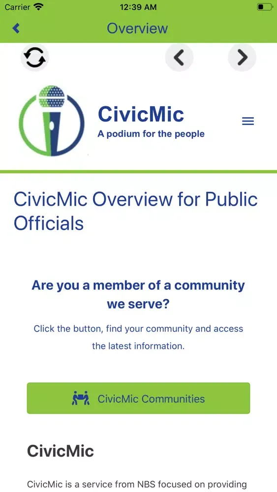 Capturas de pantalla de CivicMic