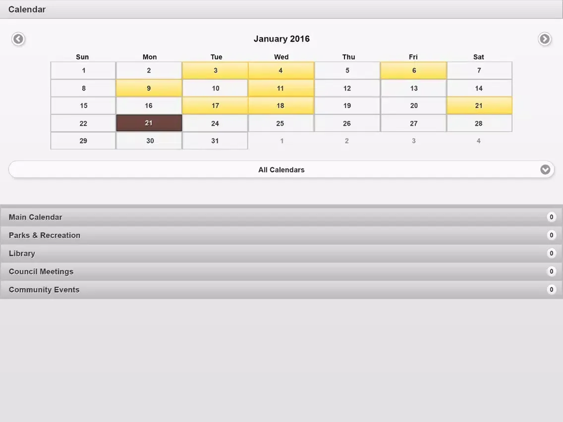 City of UC iPad  스크린샷