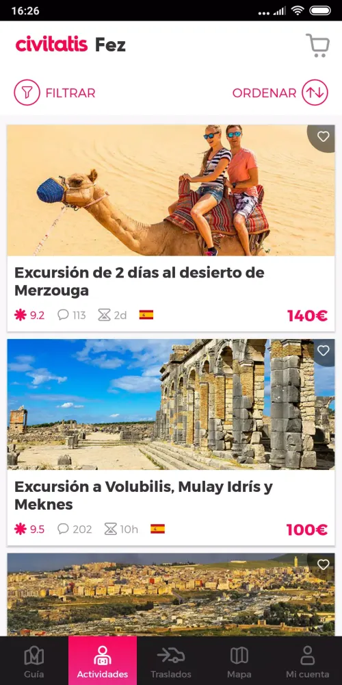 Capturas de pantalla de Guía de Fez de Civitatis