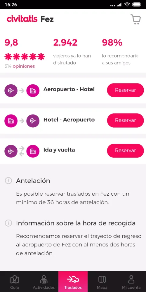 Capturas de pantalla de Guía de Fez de Civitatis
