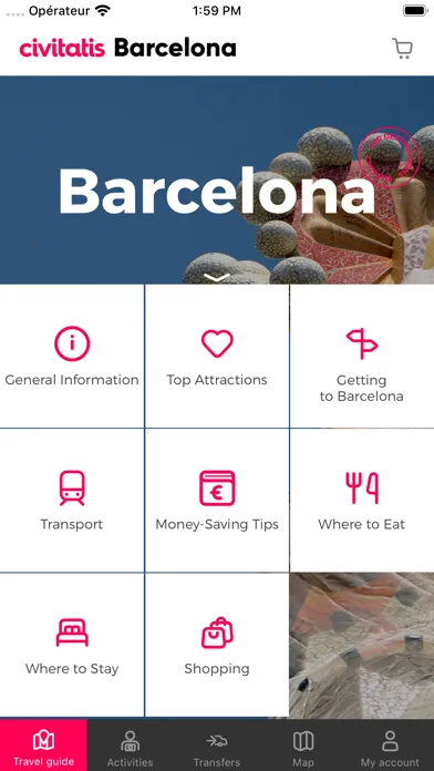 Capturas de pantalla de Barcelona Guide Civitatis.com