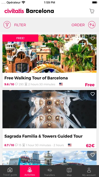 Capturas de pantalla de Barcelona Guide Civitatis.com