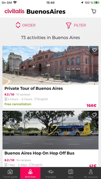 Captures d'écran de Buenos Aires Guide Civitatis