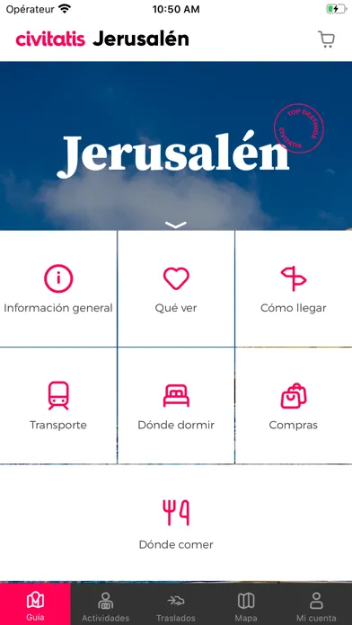 Capturas de pantalla de Guía de Jerusalén Civitatis