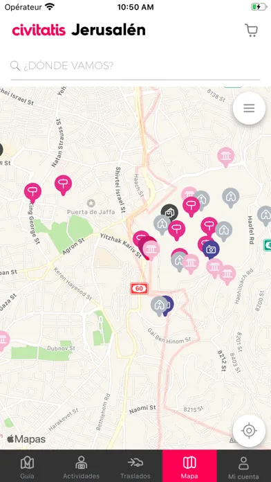 Capturas de pantalla de Guía de Jerusalén Civitatis