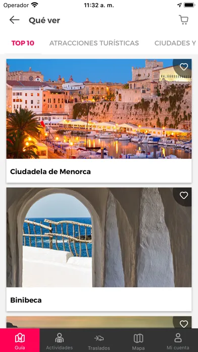 Capturas de tela do Guía de Menorca Civitatis.com