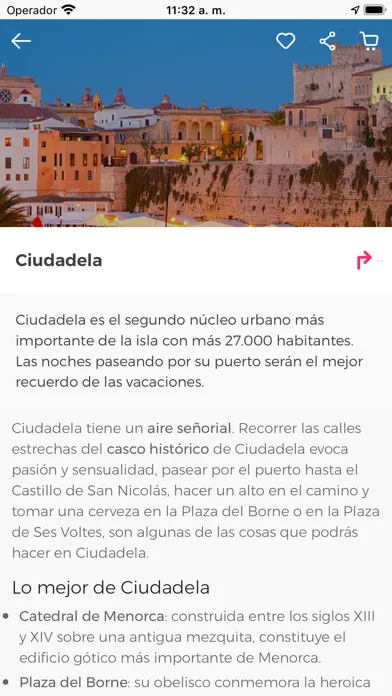 Capturas de tela do Guía de Menorca Civitatis.com
