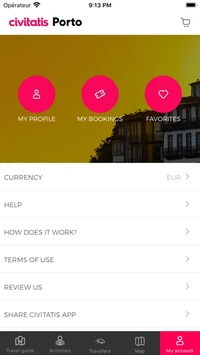 Capturas de tela do Porto Guide Civitatis.com