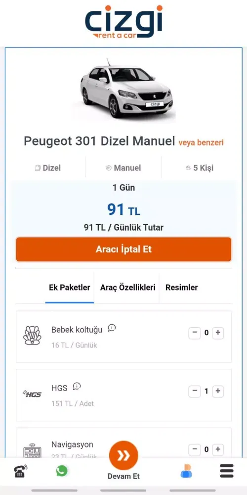 Cizgi Rent A Car - Rental Car Screenshots