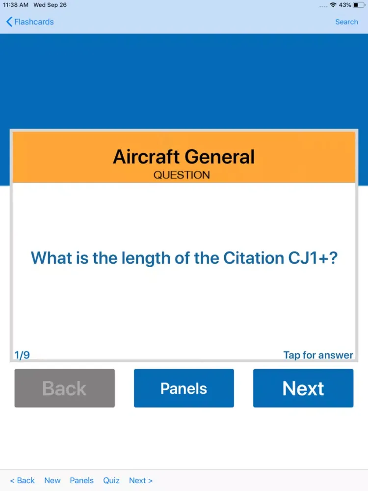 Citation CJ1+ Study App iPad  스크린샷