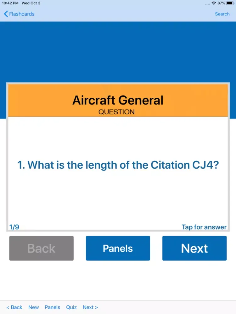 تصاویر Citation CJ4 Study App iPad 