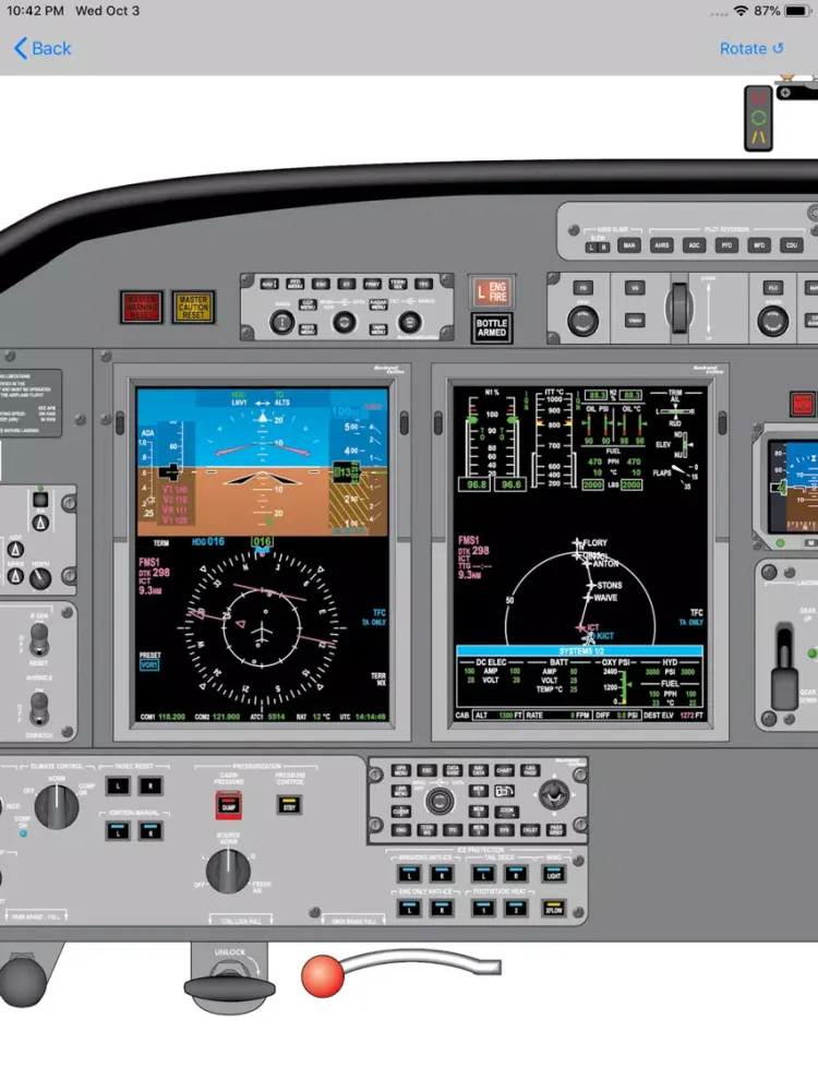 تصاویر Citation CJ4 Study App iPad 