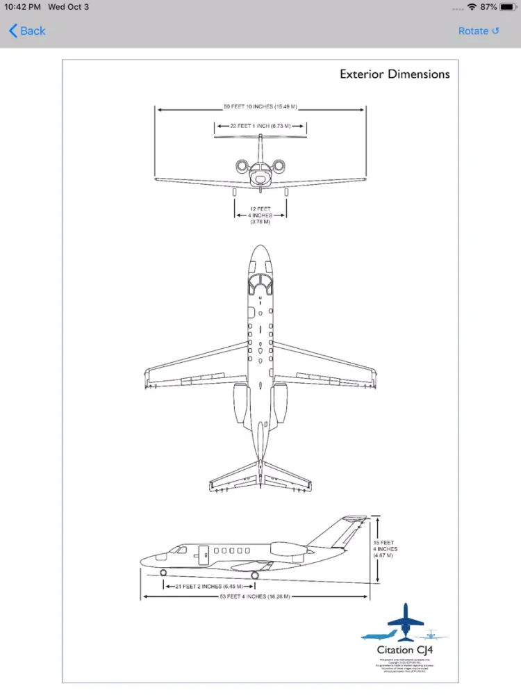 تصاویر Citation CJ4 Study App iPad 
