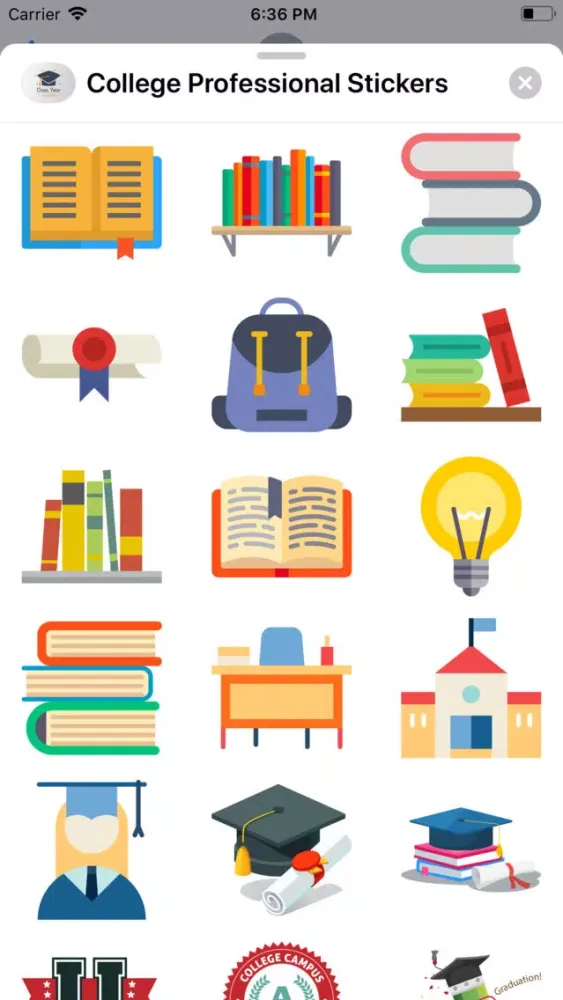 College Professional Stickers Screenshots
