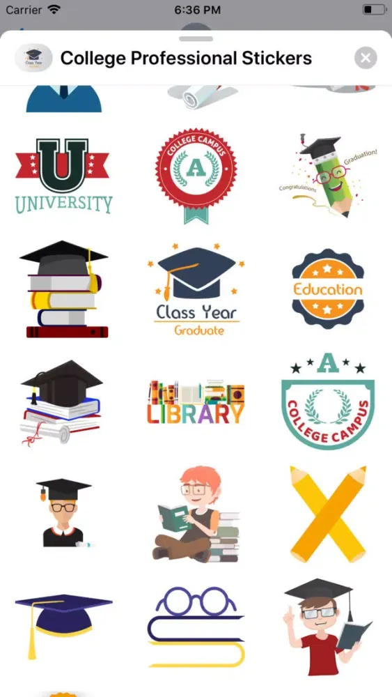 College Professional Stickers Screenshots